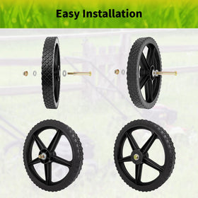Budrash tread pattern enhances grip and shock absorption during mowing.