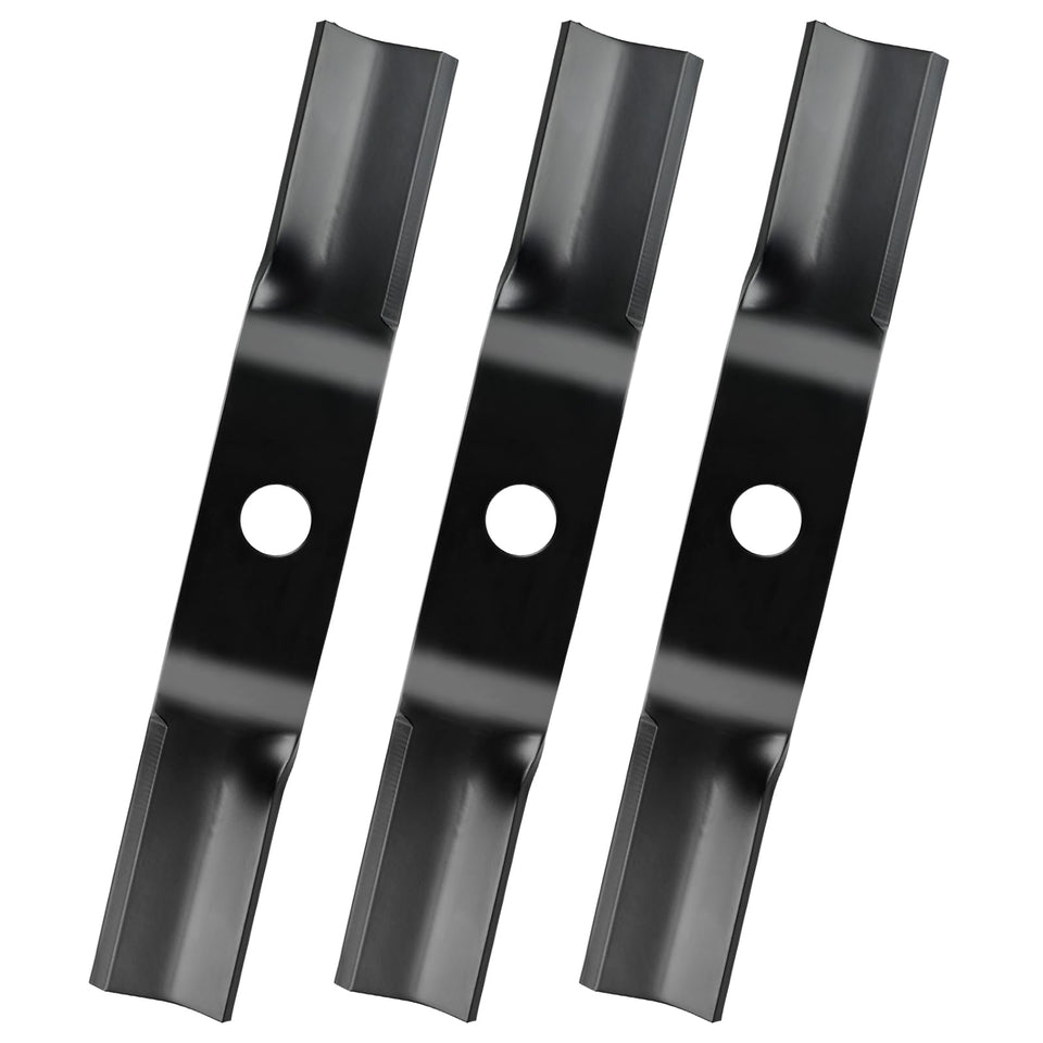 Budrash K5583-34340 three-pack blades in box for Kubota 48-inch decks.
