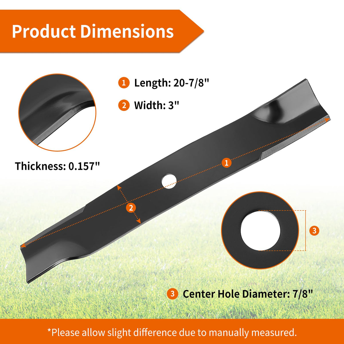 budrash high lift blade side view for John Deere 60 inch deck enhances longevity