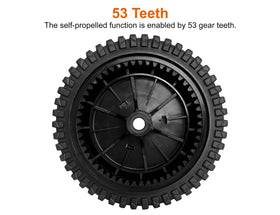 Budrash wheel tread durable black rubber provides lasting traction on varied surfaces