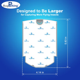 Bug Parking adhesive backing catching insects out of sight