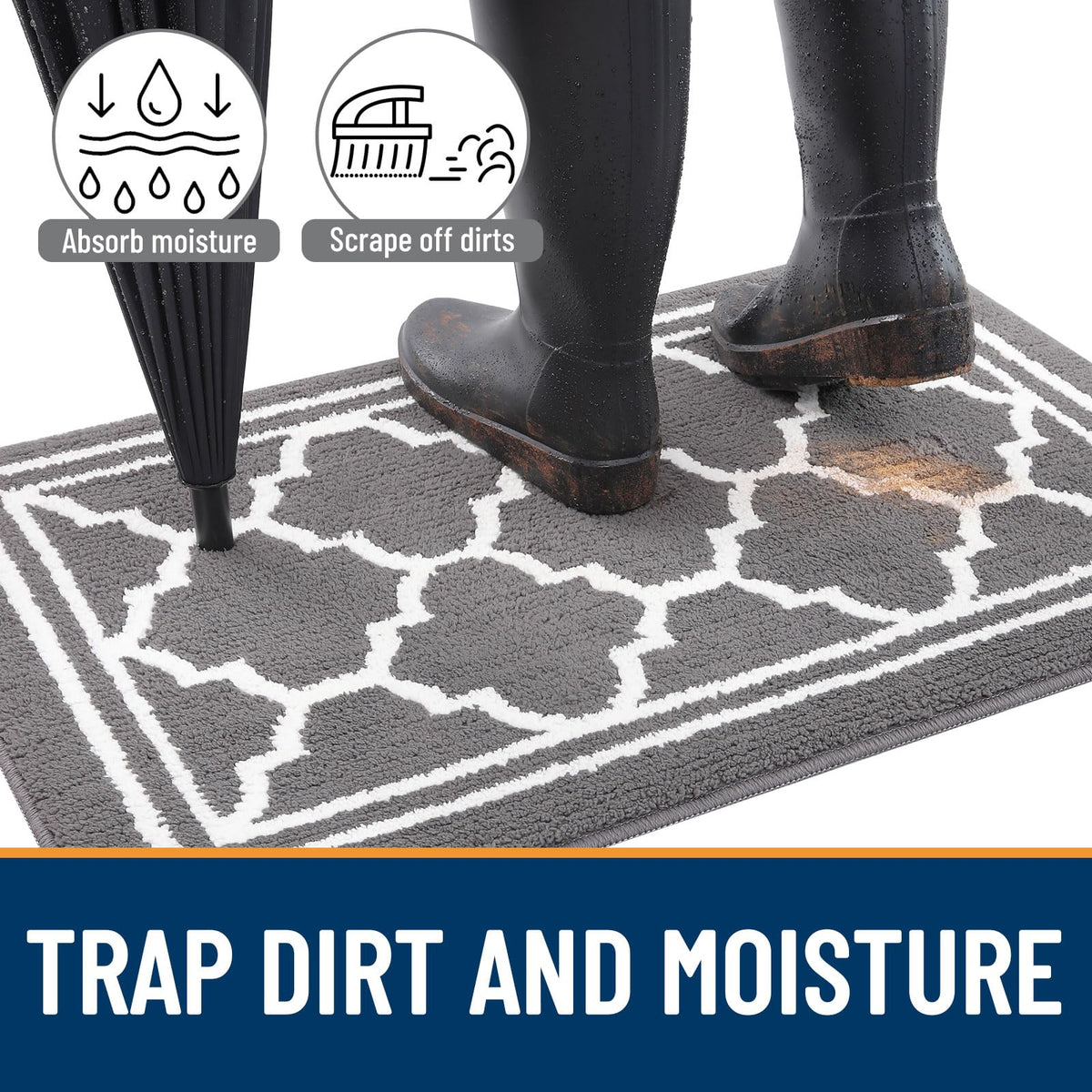 Buganda absorbent doormat soaking up moisture at doorway