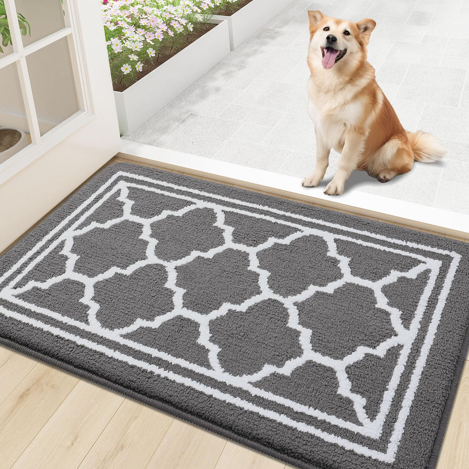 Buganda indoor door mat with dirt-trapping surface at entry