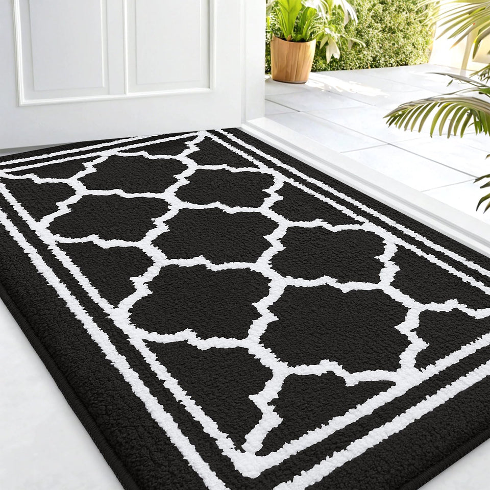 Buganda door mat dirt-trap surface capturing mud at the entry