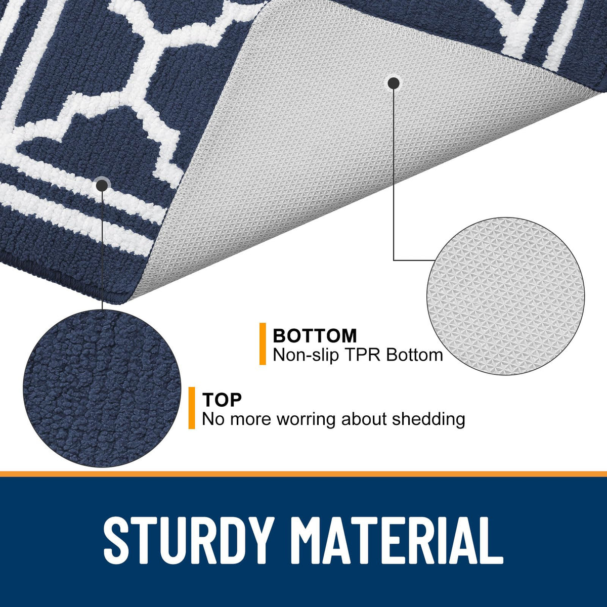 Buganda Door Mat low-profile 0.4-inch fits under doors.