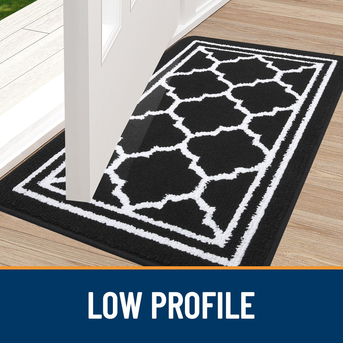 Buganda door mat low-profile 0.4 inch fits under doors