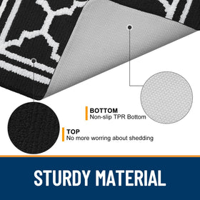 Buganda door mat non-slip backing stays in place on dry floors