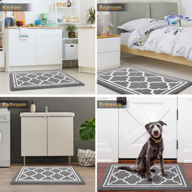 Buganda Moroccan-pattern door mat enhances modern entryway decor