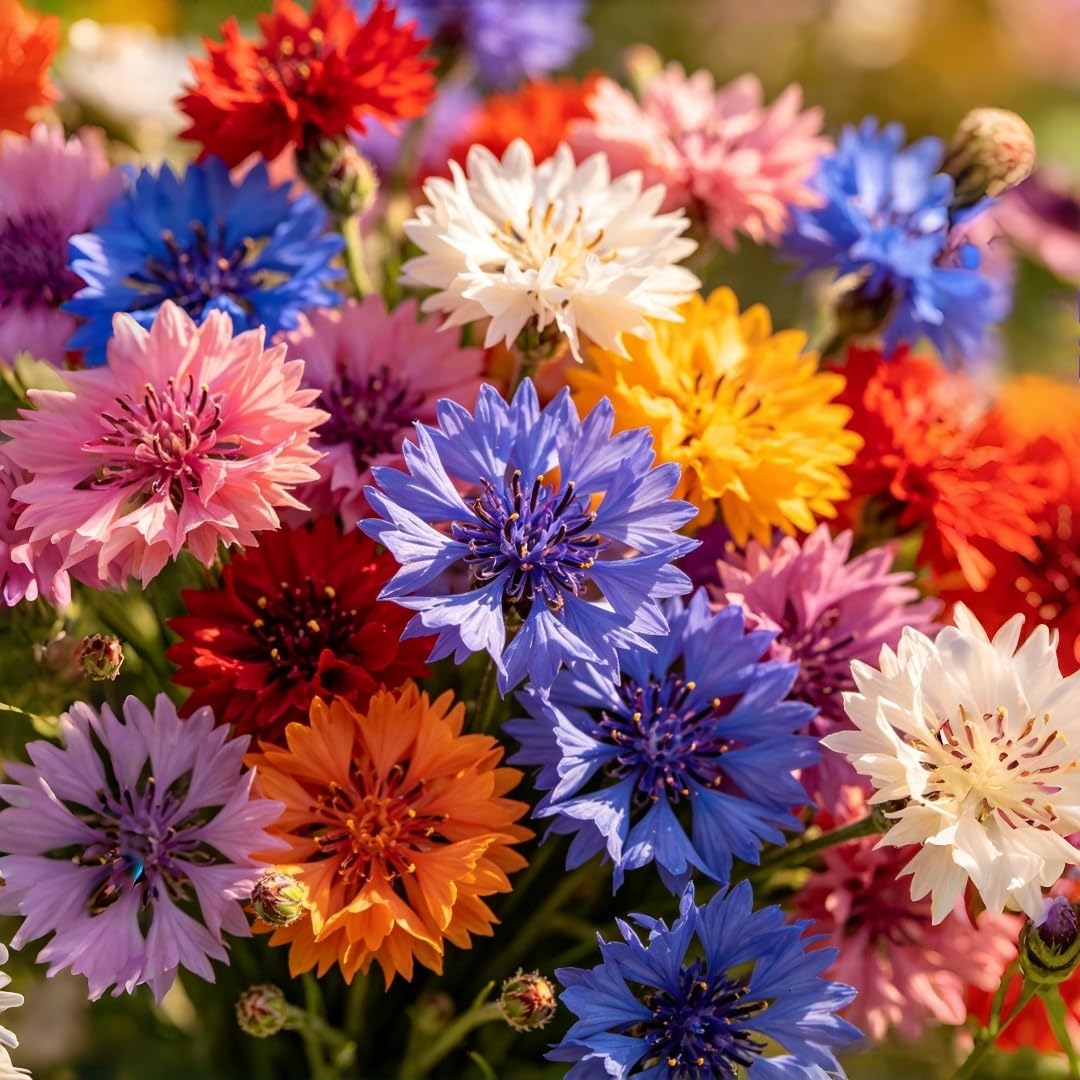 BuggyBeds 3150+ premium blue cornflower seeds pack for vibrant garden beds