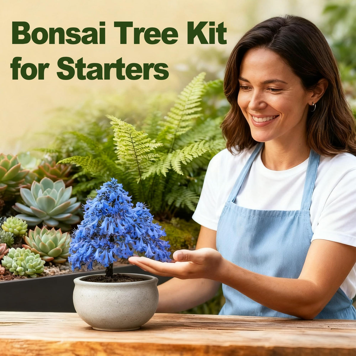 BuggyBeds bonsai kit water sprayer enables steady hydration for seedlings.