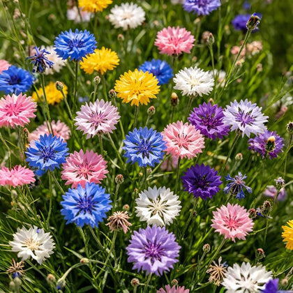 BuggyBeds dwarf cornflower seeds pack for pots and balcony gardening
