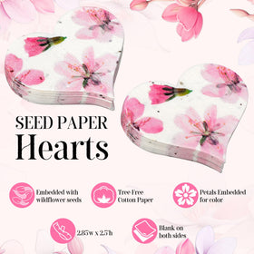 BuggyBeds seed paper heart being planted in soil for blooms