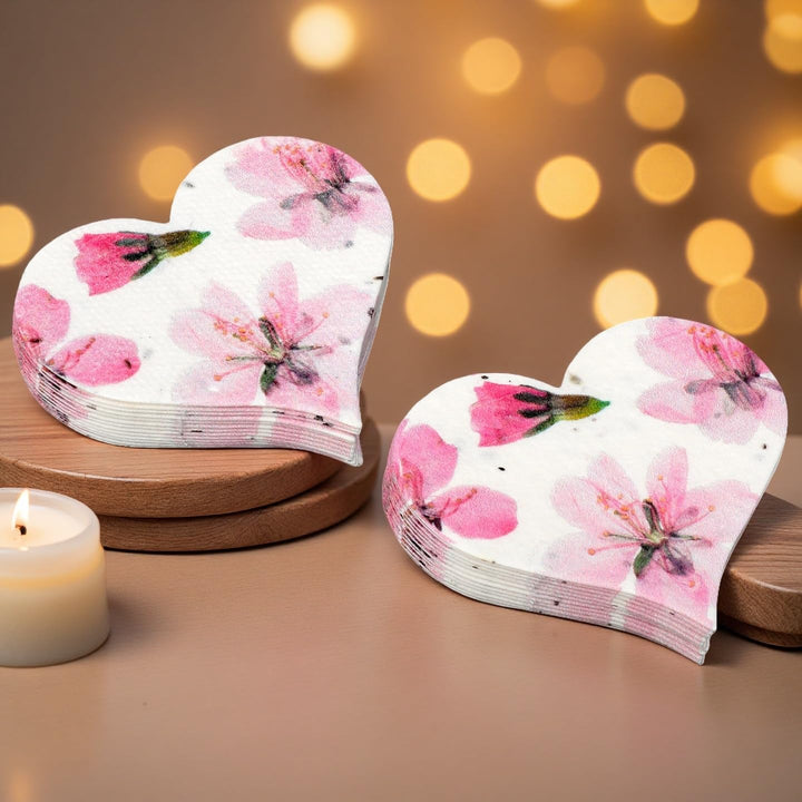 BuggyBeds seed paper heart with wildflower seeds ready for planting and gifting