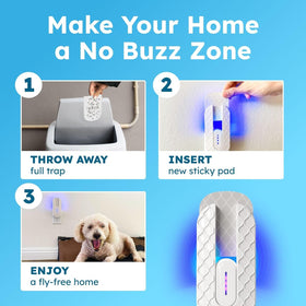 BugMD No Buzz Zone replaceable pads prolong months of use.