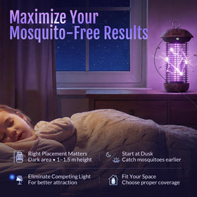 Bugnix bug zapper removable tray simplifies cleaning and maintenance.