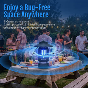 BUGNIX UV LED close-up showing energy-efficient attraction for flying insects.