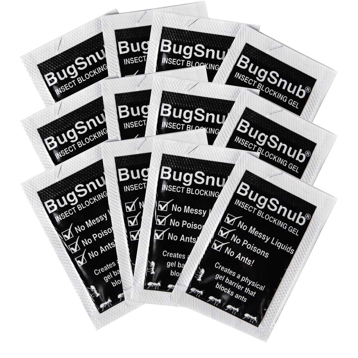 BugSnub gel barrier on indoor-outdoor surface blocks ants from crossing