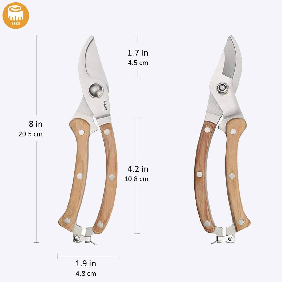 BUGUI SK-5 steel blade delivering clean, durable pruning performance