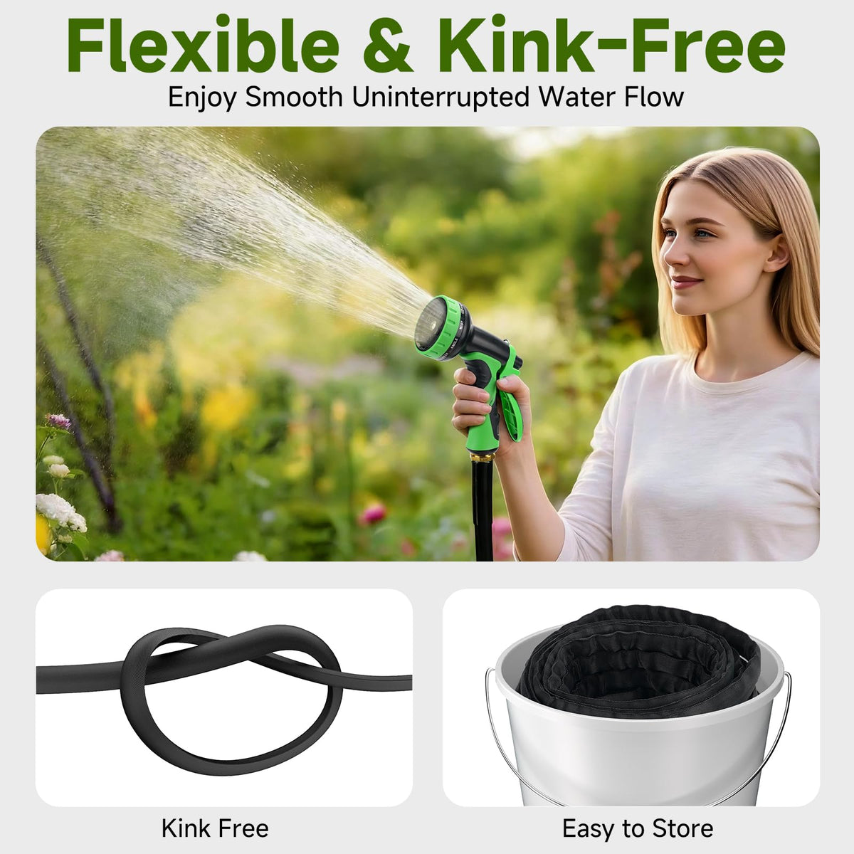 Leak-resistant aluminum connectors securely attached to a standard faucet