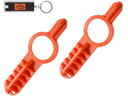 BUILT TO LAST! Hunter MPTOOL arc adjustment tool in hand for precise sprinkler arc control.