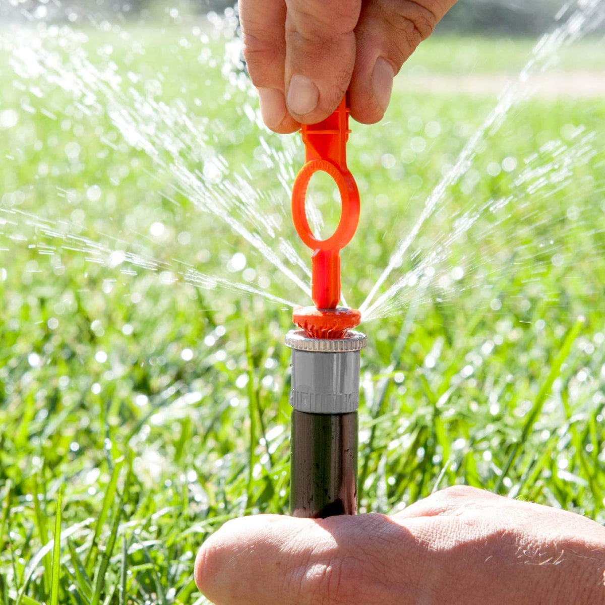 BUILT TO LAST! LED keychain light enhances visibility during night sprinkler checks.