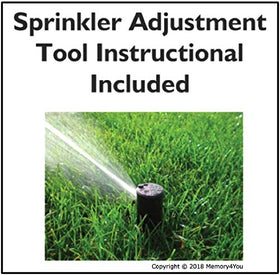 Built To Last! Sprinkler wrench with LED keychain for low-light work.
