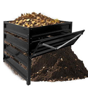 BUKLIYN compost bin outdoor with 285-gallon capacity for yard waste storage