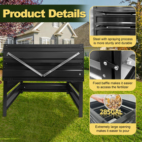 BUKLIYN compost bin outdoor baffle structure enhances airflow