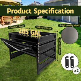 BUKLIYN compost bin outdoor rust-proof coating resists corrosion