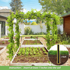 BUKLIYN decorative arch trellis doubles as plant support and garden decor.