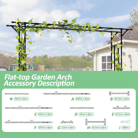 BUKLIYN Garden Arch assembly with screws ensures quick, secure setup.