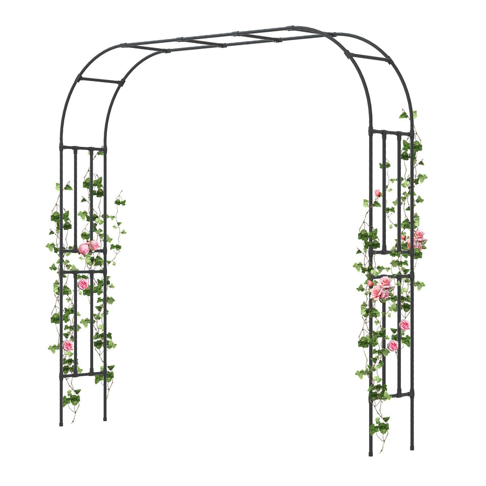 BUKLIYN garden arch trellis side view showing sturdy support for climbing plants
