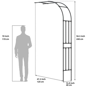 BUKLIYN Garden arch trellis assembly shows modular components for quick setup