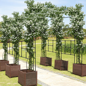 BUKLIYN garden arch trellis creates a romantic backdrop for weddings.