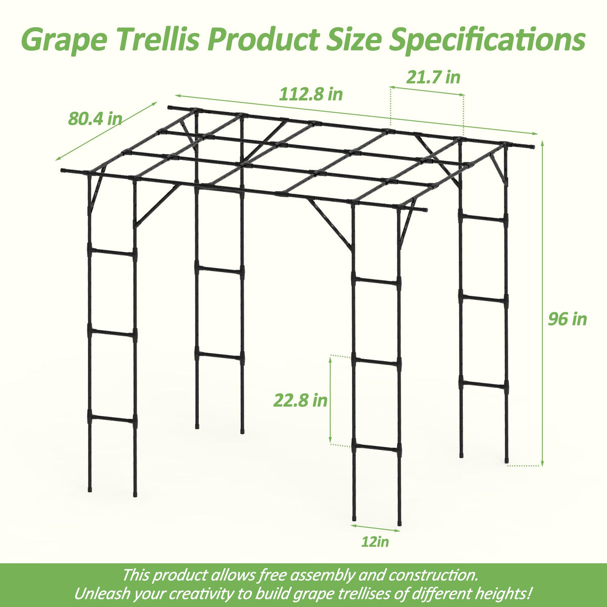 BUKLIYN garden trellis showing triangle-support design for stability and form