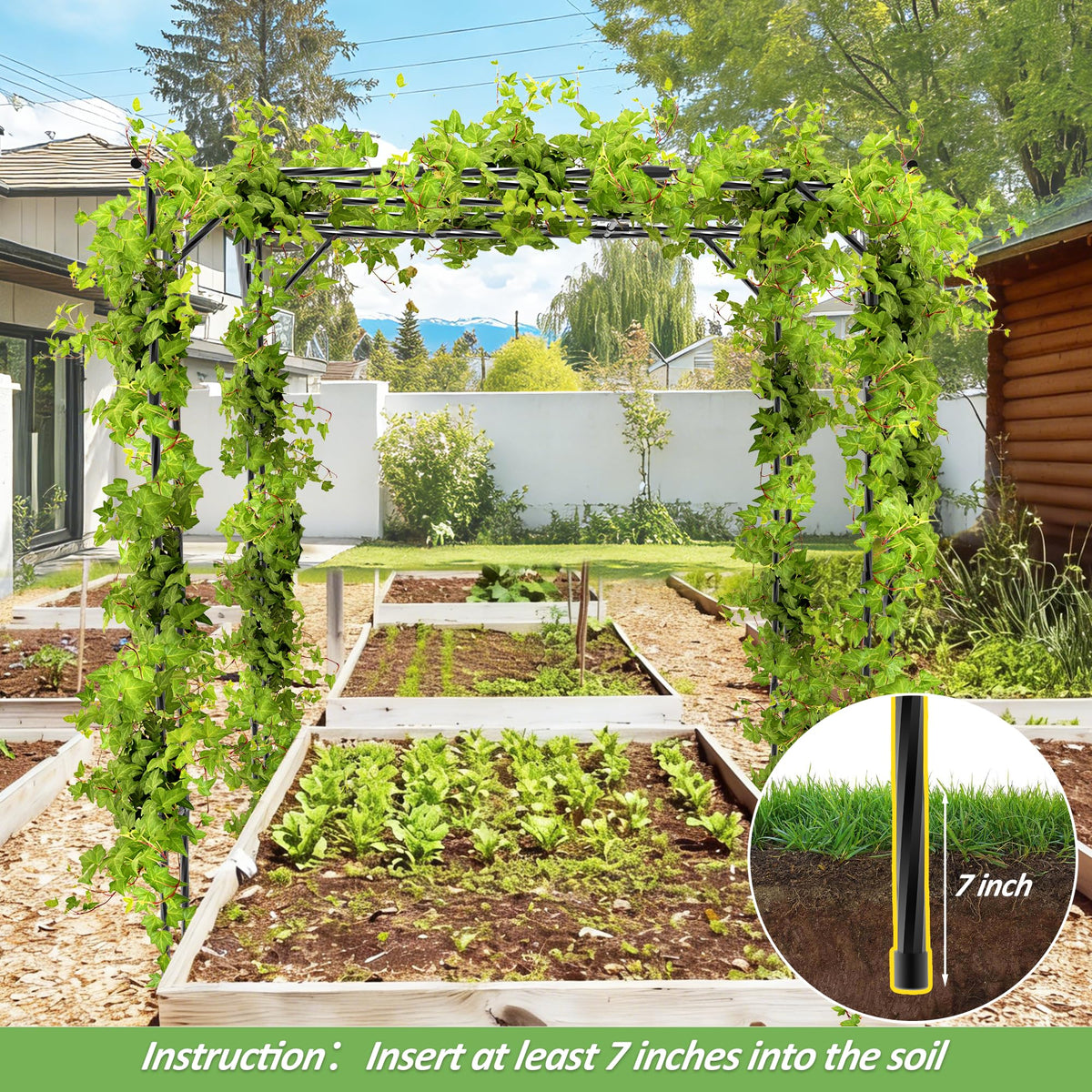 BUKLIYN outdoor trellis in a courtyard setting for gardens