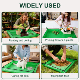 Bukmialy repotting mat brass-buckles reinforced for longer lifespan.