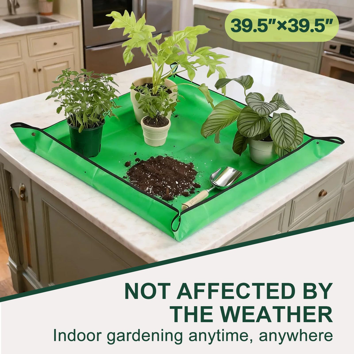 Bukmialy repotting mat tear-resistant design keeps work area clean and durable.