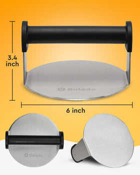 Bulado burger press 6inch dishwasher-safe design for quick cleanup