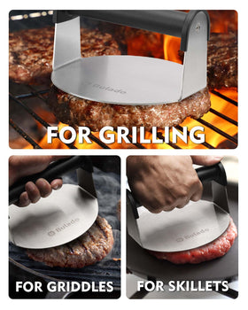 Bulado burger press 6inch gift-ready packaging appealing to grilling enthusiasts