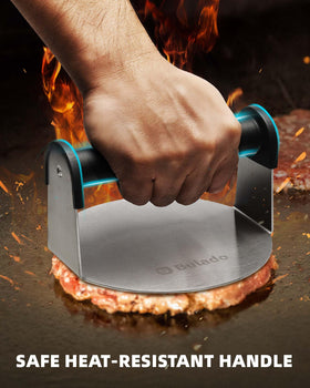 Bulado burger press 6inch nonstick surface releases patties cleanly during cooking