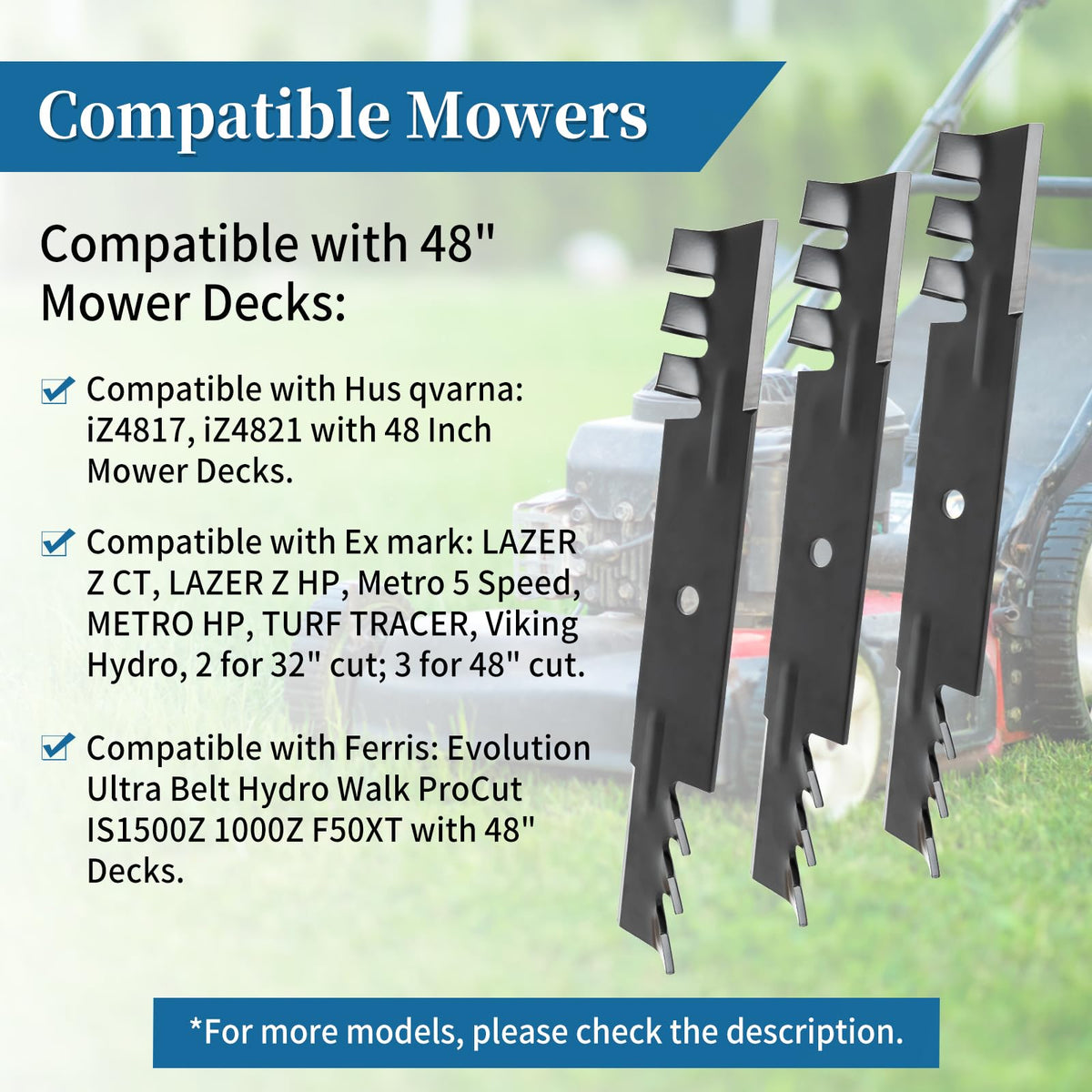 Three-pack 02005020-0637 blades from Bularie, ready for use
