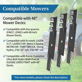 Three-pack 02005020-0637 blades from Bularie, ready for use