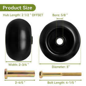 Bularie 022-5234-98 replacement wheel kit highlighting compatibility and installation ease.