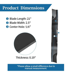 Bularie blade side view shows sturdy fit for reliable mowing