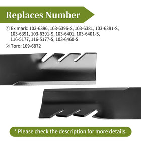 Bularie 103-6391 mulching blade mounted on a 48 inch mower deck