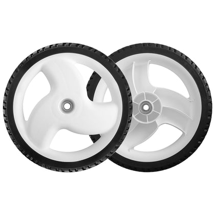 Bularie 105-1816 rear wheel assembly with 12-inch tire, angle view, durable traction