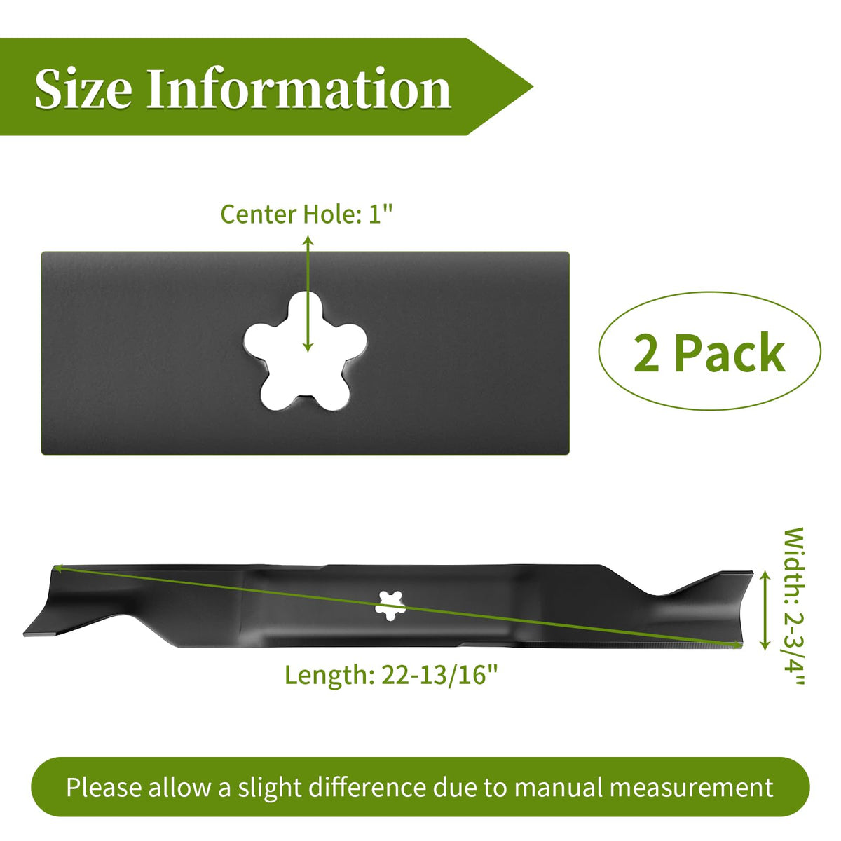 Two sharpened blades included for quick replacement.