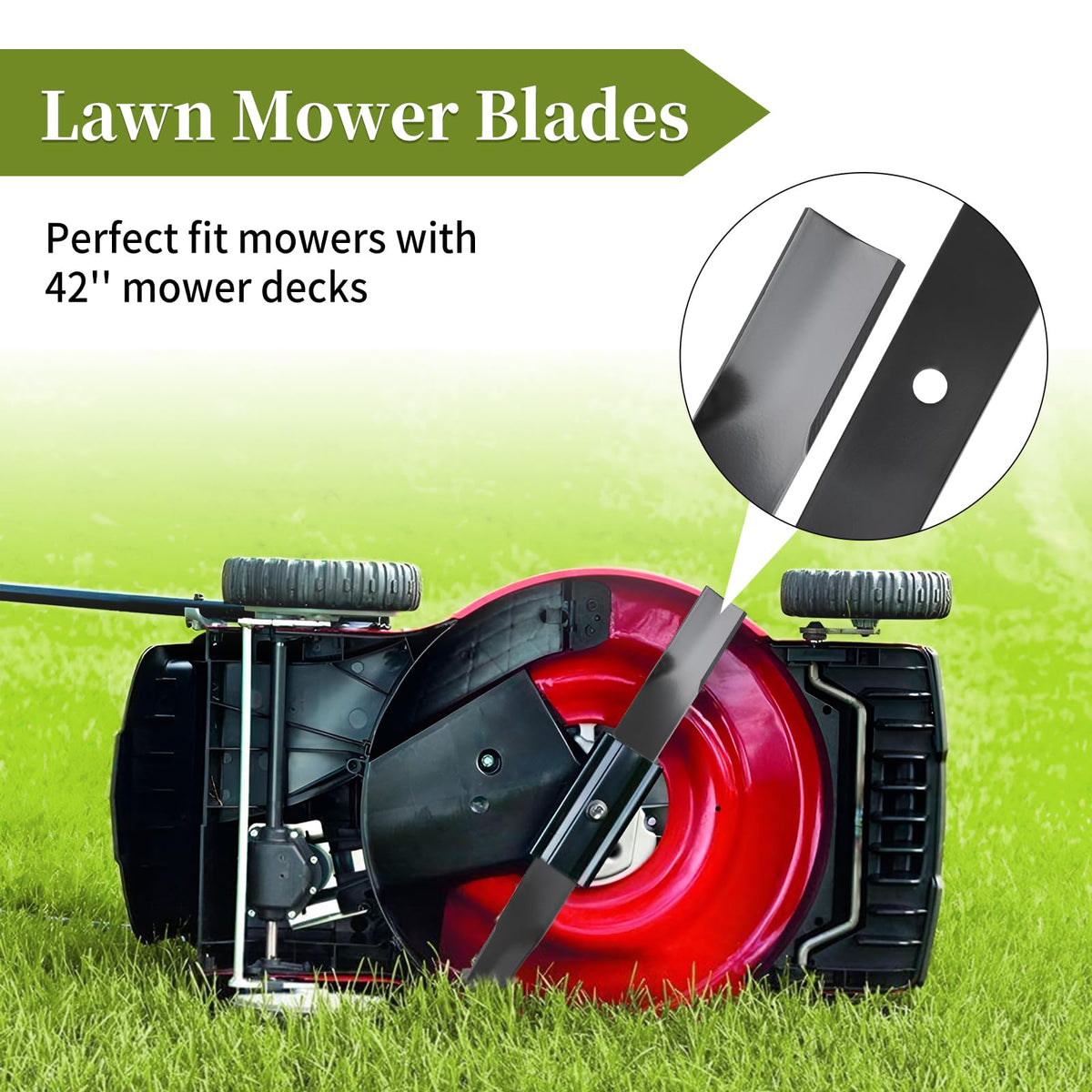 Bularie compatible 42-inch decks enhance mowing versatility.