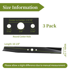 Bularie 50in deck blade installation is quick and secure.